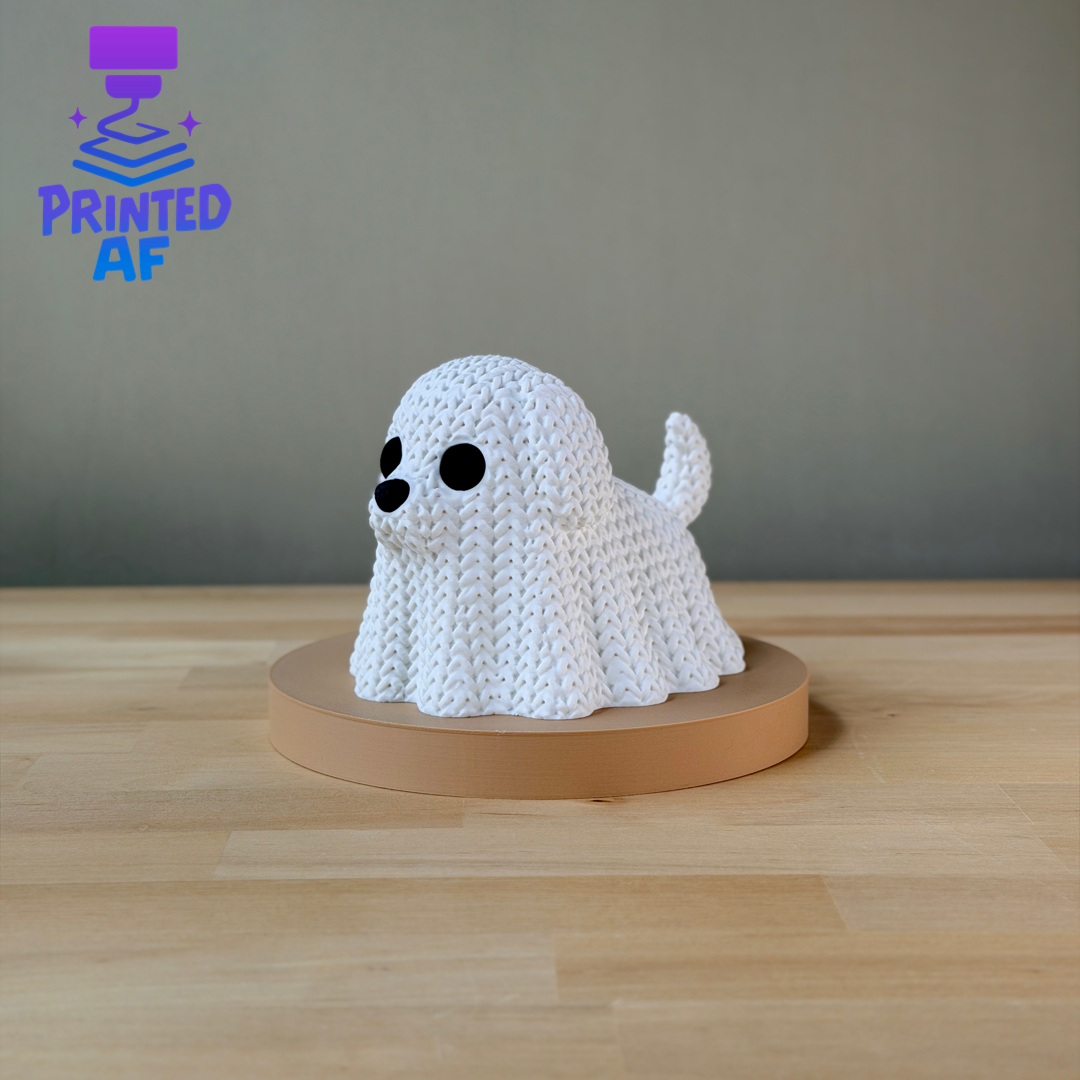Knitted Ghost Dog