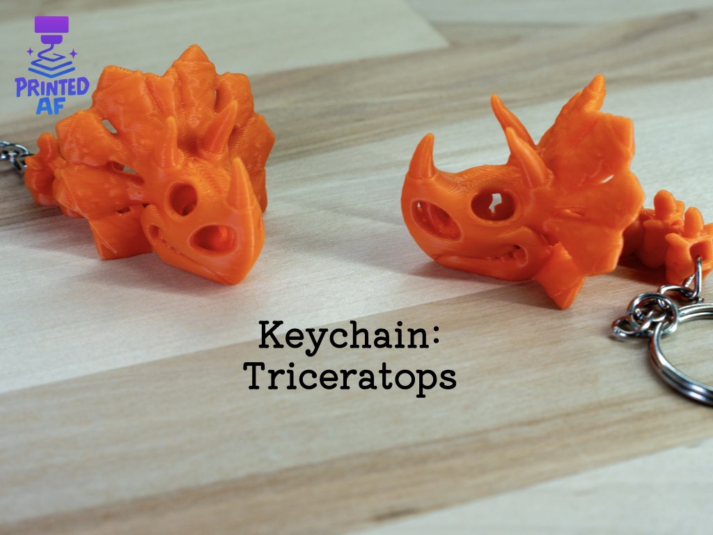 Triceratops Keychain