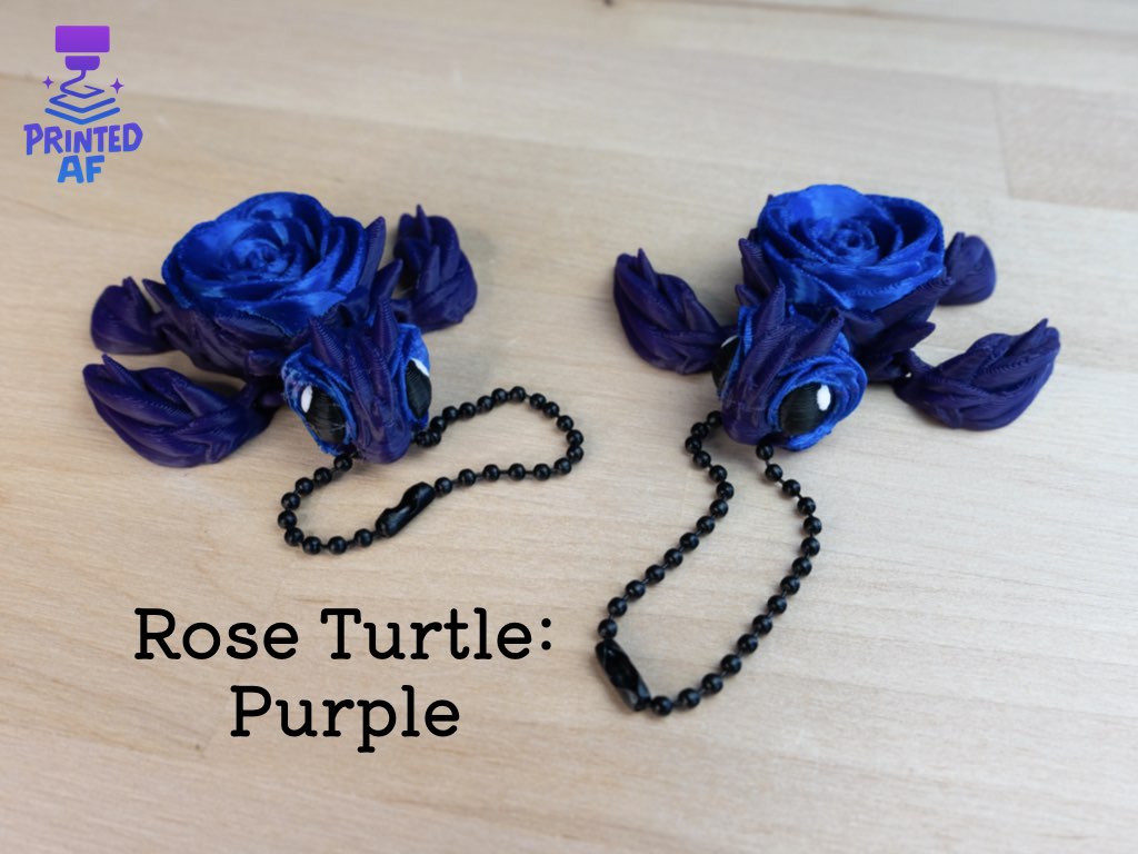 Rose Turtle Bag Charm