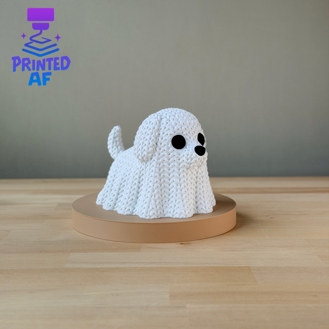 Knitted Ghost Dog