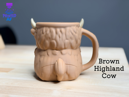 Highland Cow (Brown): Ice Cream Pint Holder