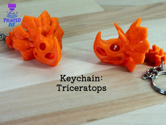Triceratops Keychain