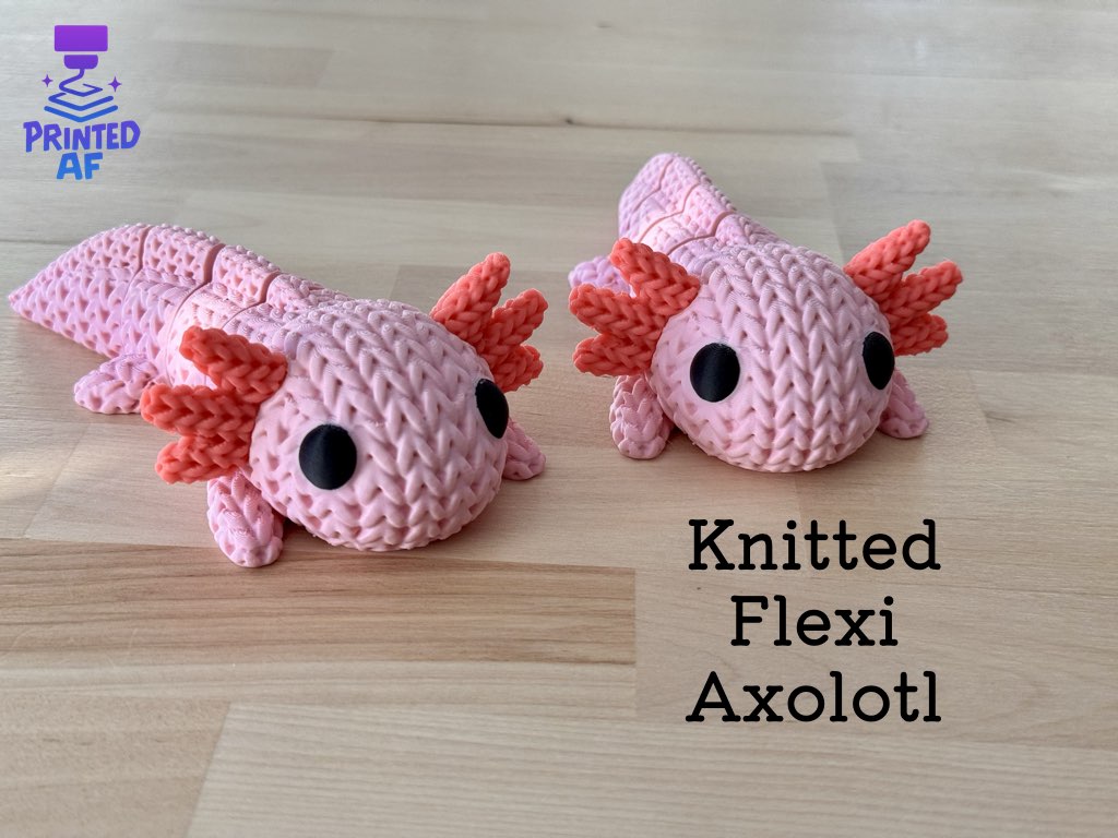 Knitted Flexi Axolotl