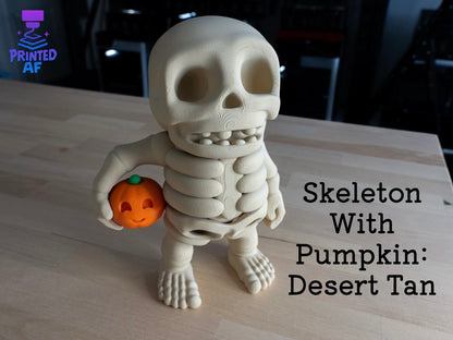 Skeleton With Pumpkin