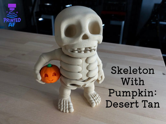 Skeleton With Pumpkin