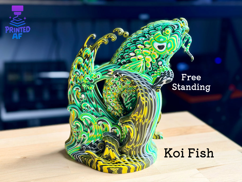 Free Standing Koi Fish Wall Art